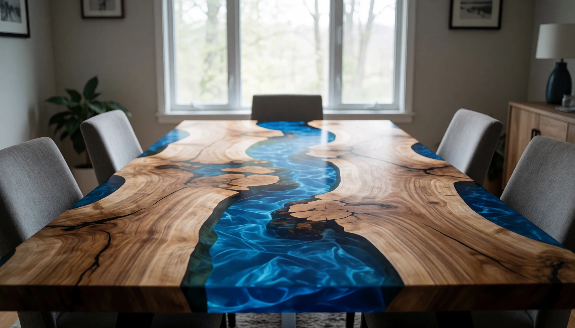 Table rivière en résine époxy : idées et conseils autour de la résine époxy